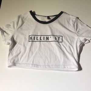 Killin’ it cropped tee